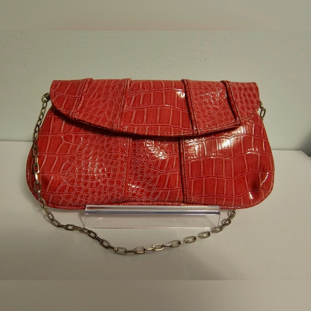 Nine West  VINTAGE NWOT Crocodile Print Clutch 10"x5"